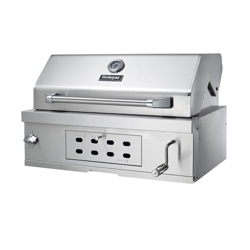 28Inch Built in Charcoal BBQ Grill for Outdoor Kitchen.