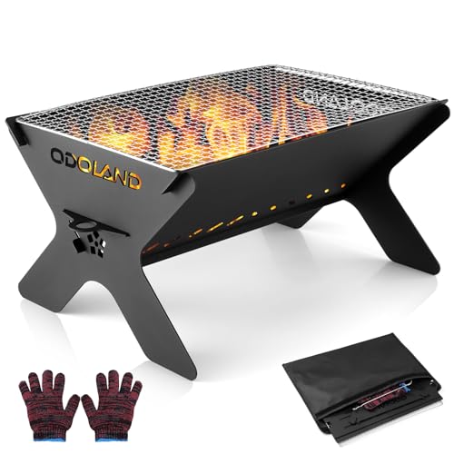 Odoland Portable Folding Charcoal Grills for Outdoor...
