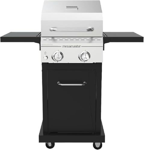 Megamaster Deluxe 2 Burner Gas Grill, Compact Design