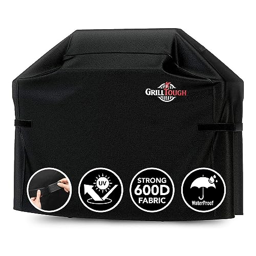 GrillTough Heavy Duty BBQ Grill Cover for 58 Inch Black