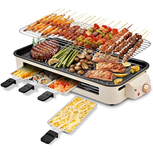 Pukomc Electric Indoor Grill,2 in 1 Indoor Grills for...