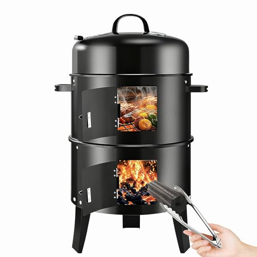 RYHOFOUD Vertical 19Inch Round Charcoal Smoker...