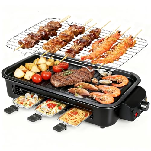 Electric Indoor Grill 1700W 2 in 1 smokeless griddle.