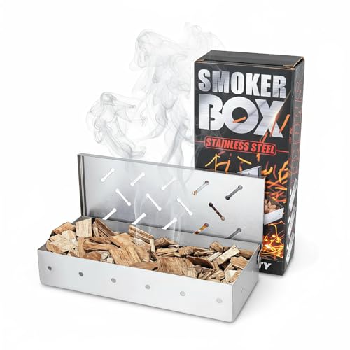 Smoker Box for Gas Grill,Wood Chip Stainless Steel Smoke...