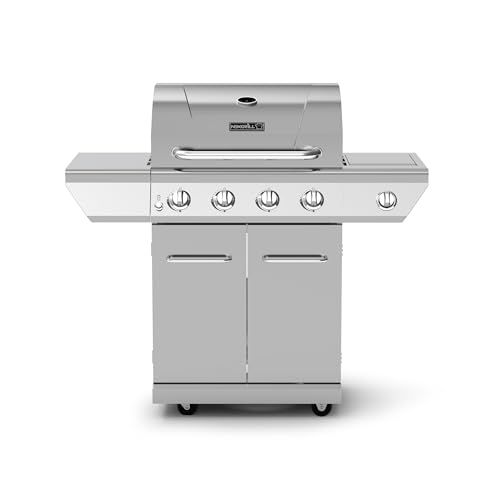 Nexgrill Propane 4 Burner Gas Grill, Stainless Steel Body.