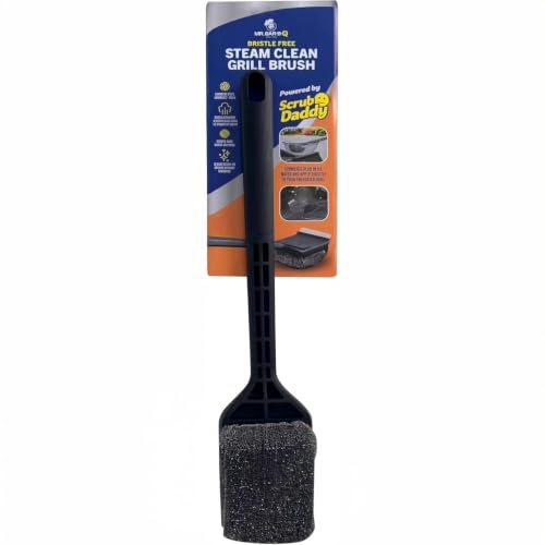 Mr. Bar-B-Q Steam Clean Bristle Free Grill Brush Powered.