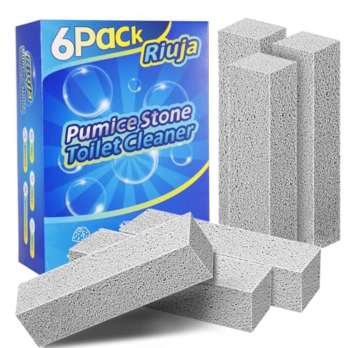 Riuja 6 Pack Pumice Stone Toilet Bowl Cleaner Set.