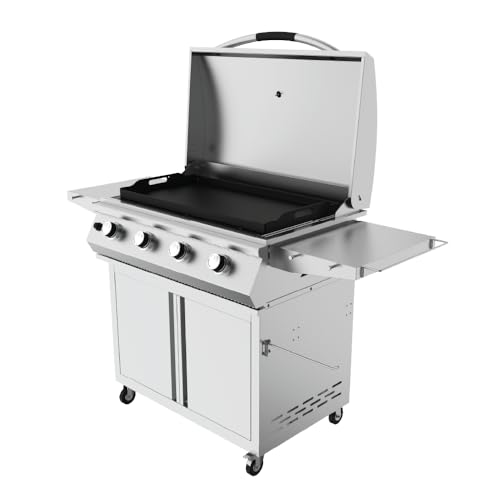 GRILLA Primate Gas Grill & Griddle with Clearview Grease...