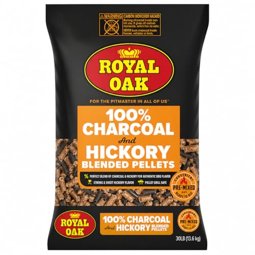 Royal Oak 100% Charcoal & Hickory Pellets, 30 LB BBQ