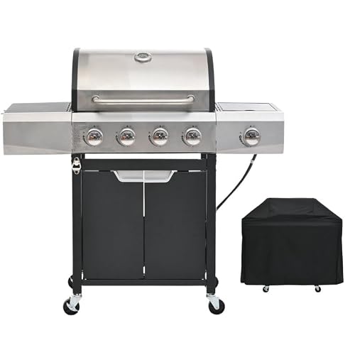 Endark 4-Burner Heavy-Duty Stainless Steel Gas Grill...