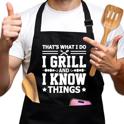 GOSJINNK Funny Grilling Aprons for Men, That's What I Do.