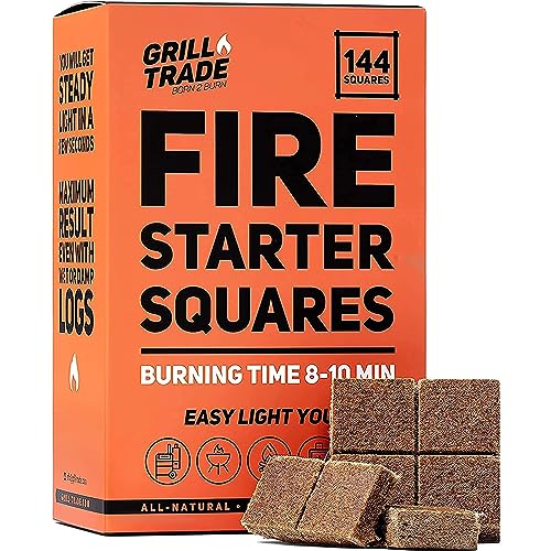 Grill Trade Fire Starter Squares 144, Easy burn for grills.