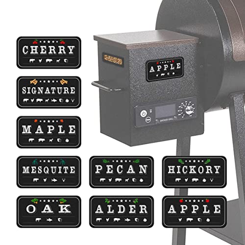 Wood Pellets for Smoker - Magnet Labels, Grill Accessories.